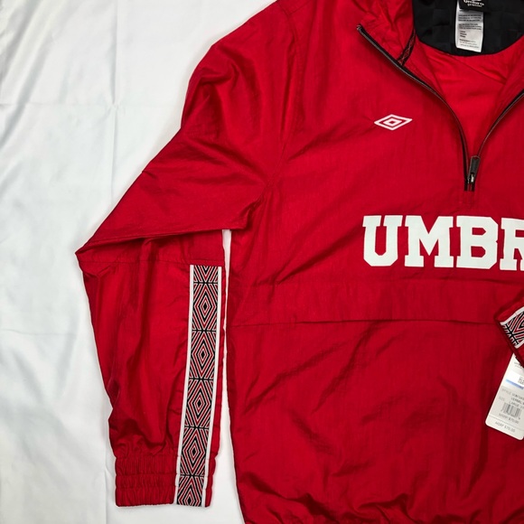 Red Umbro Men’s Jacket Windbreaker with Hood - Picture 5 of 8